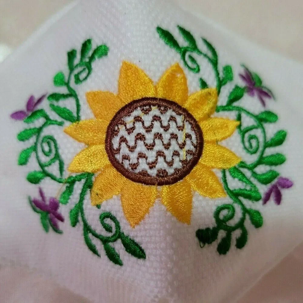 Mexican Embroidered Handmade Face Mask Cubrebocas Artesanal Triple Layer…